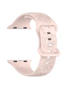 For Apple Watch Series 10 46mm / Ultra 2 Ultra 49mm /  Series 9 8 7 45mm / 6 5 4 SE (2023) SE (2022) SE 44mm / 3 2 1 42mm Silicone Strap Watch Band - Light Pink