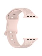 For Apple Watch Series 10 46mm / Ultra 2 Ultra 49mm /  Series 9 8 7 45mm / 6 5 4 SE (2023) SE (2022) SE 44mm / 3 2 1 42mm Silicone Strap Watch Band - Light Pink