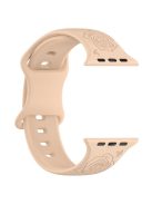 For Apple Watch Series 10 46mm / Ultra 2 Ultra 49mm /  Series 9 8 7 45mm / 6 5 4 SE (2023) SE (2022) SE 44mm / 3 2 1 42mm Silicone Strap Watch Band - Milk Tea