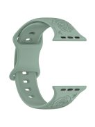 For Apple Watch Series 10 46mm / Ultra 2 Ultra 49mm /  Series 9 8 7 45mm / 6 5 4 SE (2023) SE (2022) SE 44mm / 3 2 1 42mm Silicone Strap Watch Band - Olive Green