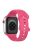 For Apple Watch Series 10 46mm / Ultra 2 Ultra 49mm /  Series 9 8 7 45mm / 6 5 4 SE (2023) SE (2022) SE 44mm / 3 2 1 42mm Silicone Strap Watch Band - Pink