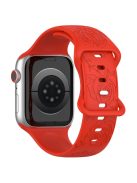 For Apple Watch Series 10 46mm / Ultra 2 Ultra 49mm /  Series 9 8 7 45mm / 6 5 4 SE (2023) SE (2022) SE 44mm / 3 2 1 42mm Silicone Strap Watch Band - Red