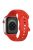 For Apple Watch Series 10 46mm / Ultra 2 Ultra 49mm /  Series 9 8 7 45mm / 6 5 4 SE (2023) SE (2022) SE 44mm / 3 2 1 42mm Silicone Strap Watch Band - Red