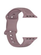 For Apple Watch Series 10 46mm / Ultra 2 Ultra 49mm /  Series 9 8 7 45mm / 6 5 4 SE (2023) SE (2022) SE 44mm / 3 2 1 42mm Silicone Strap Watch Band - Smoke Purple