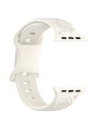 For Apple Watch Series 10 46mm / Ultra 2 Ultra 49mm /  Series 9 8 7 45mm / 6 5 4 SE (2023) SE (2022) SE 44mm / 3 2 1 42mm Silicone Strap Watch Band - Starlight