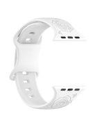 For Apple Watch Series 10 46mm / Ultra 2 Ultra 49mm /  Series 9 8 7 45mm / 6 5 4 SE (2023) SE (2022) SE 44mm / 3 2 1 42mm Silicone Strap Watch Band - White