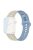 For Apple Watch Series 10 46mm / Ultra 2 Ultra 49mm /  Series 9 8 7 45mm / 6 5 4 SE (2023) SE (2022) SE 44mm / 3 2 1 42mm Silicone Watch Band - Antique White+Mist Blue