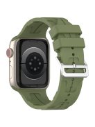 For Apple Watch Series 10 46mm / Ultra 2 Ultra 49mm /  Series 9 8 7 45mm / 6 5 4 SE (2023) SE (2022) SE 44mm / 3 2 1 42mm Silicone Watch Band - Army Green