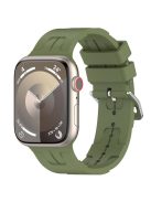 For Apple Watch Series 10 46mm / Ultra 2 Ultra 49mm /  Series 9 8 7 45mm / 6 5 4 SE (2023) SE (2022) SE 44mm / 3 2 1 42mm Silicone Watch Band - Army Green