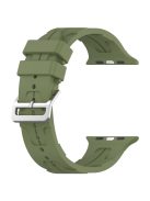 For Apple Watch Series 10 46mm / Ultra 2 Ultra 49mm /  Series 9 8 7 45mm / 6 5 4 SE (2023) SE (2022) SE 44mm / 3 2 1 42mm Silicone Watch Band - Army Green