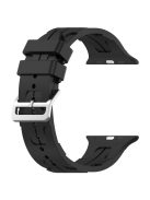 For Apple Watch Series 10 46mm / Ultra 2 Ultra 49mm /  Series 9 8 7 45mm / 6 5 4 SE (2023) SE (2022) SE 44mm / 3 2 1 42mm Silicone Watch Band - Black