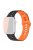 For Apple Watch Series 10 46mm / Ultra 2 Ultra 49mm /  Series 9 8 7 45mm / 6 5 4 SE (2023) SE (2022) SE 44mm / 3 2 1 42mm Silicone Watch Band - Black+Orange