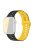 For Apple Watch Series 10 46mm / Ultra 2 Ultra 49mm /  Series 9 8 7 45mm / 6 5 4 SE (2023) SE (2022) SE 44mm / 3 2 1 42mm Silicone Watch Band - Black+Yellow