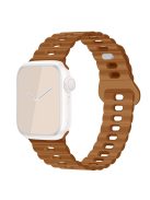 For Apple Watch Series 10 46mm / Ultra 2 Ultra 49mm /  Series 9 8 7 45mm / 6 5 4 SE (2023) SE (2022) SE 44mm / 3 2 1 42mm Silicone Watch Band - Brown