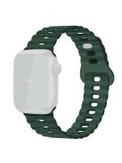 For Apple Watch Series 10 46mm / Ultra 2 Ultra 49mm /  Series 9 8 7 45mm / 6 5 4 SE (2023) SE (2022) SE 44mm / 3 2 1 42mm Silicone Watch Band - Dark Green