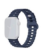 For Apple Watch Series 10 46mm / Ultra 2 Ultra 49mm /  Series 9 8 7 45mm / 6 5 4 SE (2023) SE (2022) SE 44mm / 3 2 1 42mm Silicone Watch Band - Indigo Blue