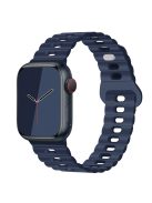 For Apple Watch Series 10 46mm / Ultra 2 Ultra 49mm /  Series 9 8 7 45mm / 6 5 4 SE (2023) SE (2022) SE 44mm / 3 2 1 42mm Silicone Watch Band - Indigo Blue