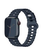 For Apple Watch Series 10 46mm / Ultra 2 Ultra 49mm /  Series 9 8 7 45mm / 6 5 4 SE (2023) SE (2022) SE 44mm / 3 2 1 42mm Silicone Watch Band - Midnight