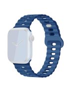 For Apple Watch Series 10 46mm / Ultra 2 Ultra 49mm /  Series 9 8 7 45mm / 6 5 4 SE (2023) SE (2022) SE 44mm / 3 2 1 42mm Silicone Watch Band - Midnight Blue