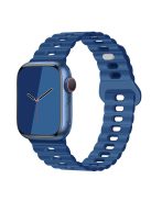 For Apple Watch Series 10 46mm / Ultra 2 Ultra 49mm /  Series 9 8 7 45mm / 6 5 4 SE (2023) SE (2022) SE 44mm / 3 2 1 42mm Silicone Watch Band - Midnight Blue