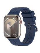 For Apple Watch Series 10 46mm / Ultra 2 Ultra 49mm /  Series 9 8 7 45mm / 6 5 4 SE (2023) SE (2022) SE 44mm / 3 2 1 42mm Silicone Watch Band - Midnight Blue