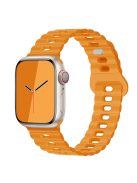 For Apple Watch Series 10 46mm / Ultra 2 Ultra 49mm /  Series 9 8 7 45mm / 6 5 4 SE (2023) SE (2022) SE 44mm / 3 2 1 42mm Silicone Watch Band - Orange