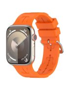 For Apple Watch Series 10 46mm / Ultra 2 Ultra 49mm /  Series 9 8 7 45mm / 6 5 4 SE (2023) SE (2022) SE 44mm / 3 2 1 42mm Silicone Watch Band - Orange