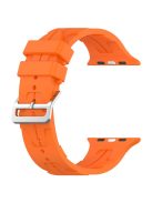 For Apple Watch Series 10 46mm / Ultra 2 Ultra 49mm /  Series 9 8 7 45mm / 6 5 4 SE (2023) SE (2022) SE 44mm / 3 2 1 42mm Silicone Watch Band - Orange