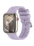 For Apple Watch Series 10 46mm / Ultra 2 Ultra 49mm /  Series 9 8 7 45mm / 6 5 4 SE (2023) SE (2022) SE 44mm / 3 2 1 42mm Silicone Watch Band - Purple