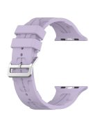 For Apple Watch Series 10 46mm / Ultra 2 Ultra 49mm /  Series 9 8 7 45mm / 6 5 4 SE (2023) SE (2022) SE 44mm / 3 2 1 42mm Silicone Watch Band - Purple