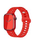 For Apple Watch Series 10 46mm / Ultra 2 Ultra 49mm /  Series 9 8 7 45mm / 6 5 4 SE (2023) SE (2022) SE 44mm / 3 2 1 42mm Silicone Watch Band - Red