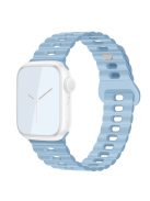 For Apple Watch Series 10 46mm / Ultra 2 Ultra 49mm /  Series 9 8 7 45mm / 6 5 4 SE (2023) SE (2022) SE 44mm / 3 2 1 42mm Silicone Watch Band - Sky Blue