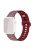 For Apple Watch Series 10 46mm / Ultra 2 Ultra 49mm /  Series 9 8 7 45mm / 6 5 4 SE (2023) SE (2022) SE 44mm / 3 2 1 42mm Silicone Watch Band - Smoke Purple+Purple Red