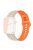 For Apple Watch Series 10 46mm / Ultra 2 Ultra 49mm /  Series 9 8 7 45mm / 6 5 4 SE (2023) SE (2022) SE 44mm / 3 2 1 42mm Silicone Watch Band - Starlight+Orange