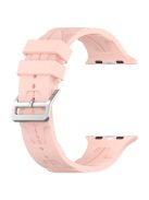 For Apple Watch Series 10 46mm / Ultra 2 Ultra 49mm /  Series 9 8 7 45mm / 6 5 4 SE (2023) SE (2022) SE 44mm / 3 2 1 42mm Silicone Watch Band - Vintage Rose