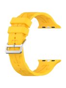 For Apple Watch Series 10 46mm / Ultra 2 Ultra 49mm /  Series 9 8 7 45mm / 6 5 4 SE (2023) SE (2022) SE 44mm / 3 2 1 42mm Silicone Watch Band - Yellow