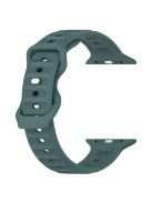 For Apple Watch Series 10 46mm / Ultra 2 Ultra 49mm /  Series 9 8 7 45mm / 6 5 4 SE (2023) SE (2022) SE 44mm / 3 2 1 42mm Silicone Watch Band Dot Design Wrist Strap - Green