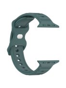 For Apple Watch Series 10 46mm / Ultra 2 Ultra 49mm /  Series 9 8 7 45mm / 6 5 4 SE (2023) SE (2022) SE 44mm / 3 2 1 42mm Silicone Watch Band Dot Design Wrist Strap - Green