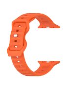 For Apple Watch Series 10 46mm / Ultra 2 Ultra 49mm /  Series 9 8 7 45mm / 6 5 4 SE (2023) SE (2022) SE 44mm / 3 2 1 42mm Silicone Watch Band Dot Design Wrist Strap - Orange