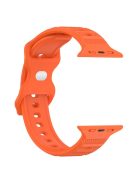 For Apple Watch Series 10 46mm / Ultra 2 Ultra 49mm /  Series 9 8 7 45mm / 6 5 4 SE (2023) SE (2022) SE 44mm / 3 2 1 42mm Silicone Watch Band Dot Design Wrist Strap - Orange