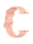 For Apple Watch Series 10 46mm / Ultra 2 Ultra 49mm /  Series 9 8 7 45mm / 6 5 4 SE (2023) SE (2022) SE 44mm / 3 2 1 42mm Silicone Watch Band Dot Design Wrist Strap - Pink