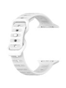 For Apple Watch Series 10 46mm / Ultra 2 Ultra 49mm /  Series 9 8 7 45mm / 6 5 4 SE (2023) SE (2022) SE 44mm / 3 2 1 42mm Silicone Watch Band Dot Design Wrist Strap - White