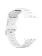 For Apple Watch Series 10 46mm / Ultra 2 Ultra 49mm /  Series 9 8 7 45mm / 6 5 4 SE (2023) SE (2022) SE 44mm / 3 2 1 42mm Silicone Watch Band Dot Design Wrist Strap - White