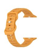 For Apple Watch Series 10 46mm / Ultra 2 Ultra 49mm /  Series 9 8 7 45mm / 6 5 4 SE (2023) SE (2022) SE 44mm / 3 2 1 42mm Silicone Watch Band Dot Design Wrist Strap - Yellow