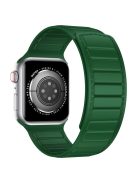 For Apple Watch Series 10 46mm / Ultra 2 Ultra 49mm /  Series 9 8 7 45mm / 6 5 4 SE (2023) SE (2022) SE 44mm / 3 2 1 42mm Silicone Watch Band Dual Color Magnetic Strap - Army Green