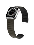 For Apple Watch Series 10 46mm / Ultra 2 Ultra 49mm /  Series 9 8 7 45mm / 6 5 4 SE (2023) SE (2022) SE 44mm / 3 2 1 42mm Silicone Watch Band Dual Color Magnetic Strap - Coffee