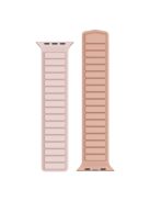 For Apple Watch Series 10 46mm / Ultra 2 Ultra 49mm /  Series 9 8 7 45mm / 6 5 4 SE (2023) SE (2022) SE 44mm / 3 2 1 42mm Silicone Watch Band Dual Color Magnetic Strap - Pink