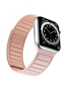 For Apple Watch Series 10 46mm / Ultra 2 Ultra 49mm /  Series 9 8 7 45mm / 6 5 4 SE (2023) SE (2022) SE 44mm / 3 2 1 42mm Silicone Watch Band Dual Color Magnetic Strap - Pink