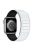 For Apple Watch Series 10 46mm / Ultra 2 Ultra 49mm /  Series 9 8 7 45mm / 6 5 4 SE (2023) SE (2022) SE 44mm / 3 2 1 42mm Silicone Watch Band Dual Color Magnetic Strap - White+Black