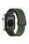 For Apple Watch Series 10 46mm / Ultra 2 Ultra 49mm /  Series 9 8 7 45mm / 6 5 4 SE (2023) SE (2022) SE 44mm / 3 2 1 42mm Silicone Watch Band Magnetic Buckle Wrist Strap - Army Green / Black